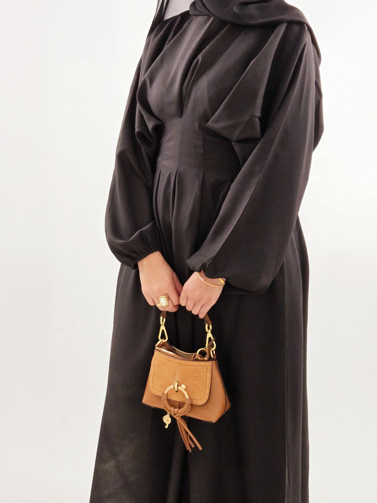 Robe Abaya Ahlam Plissé NOIR